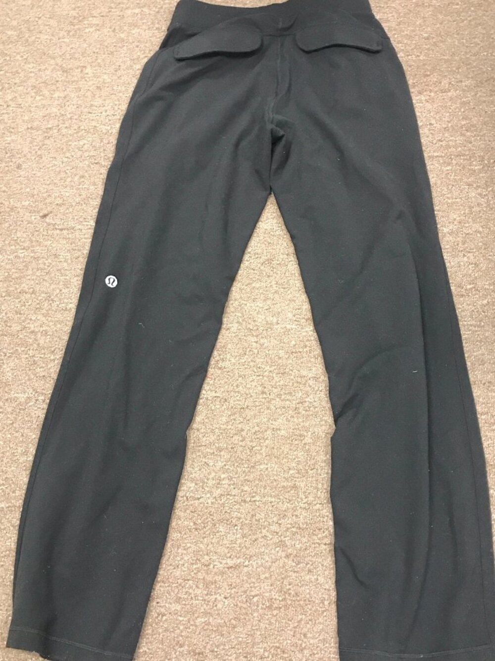Lululemon mens black athletic workout yoga pants M regular drawstring waist
